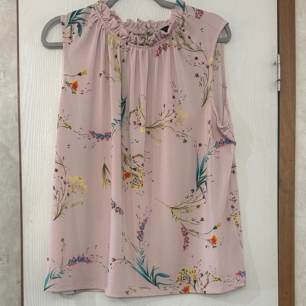 Worthington Floral Blouse in Soft Pink